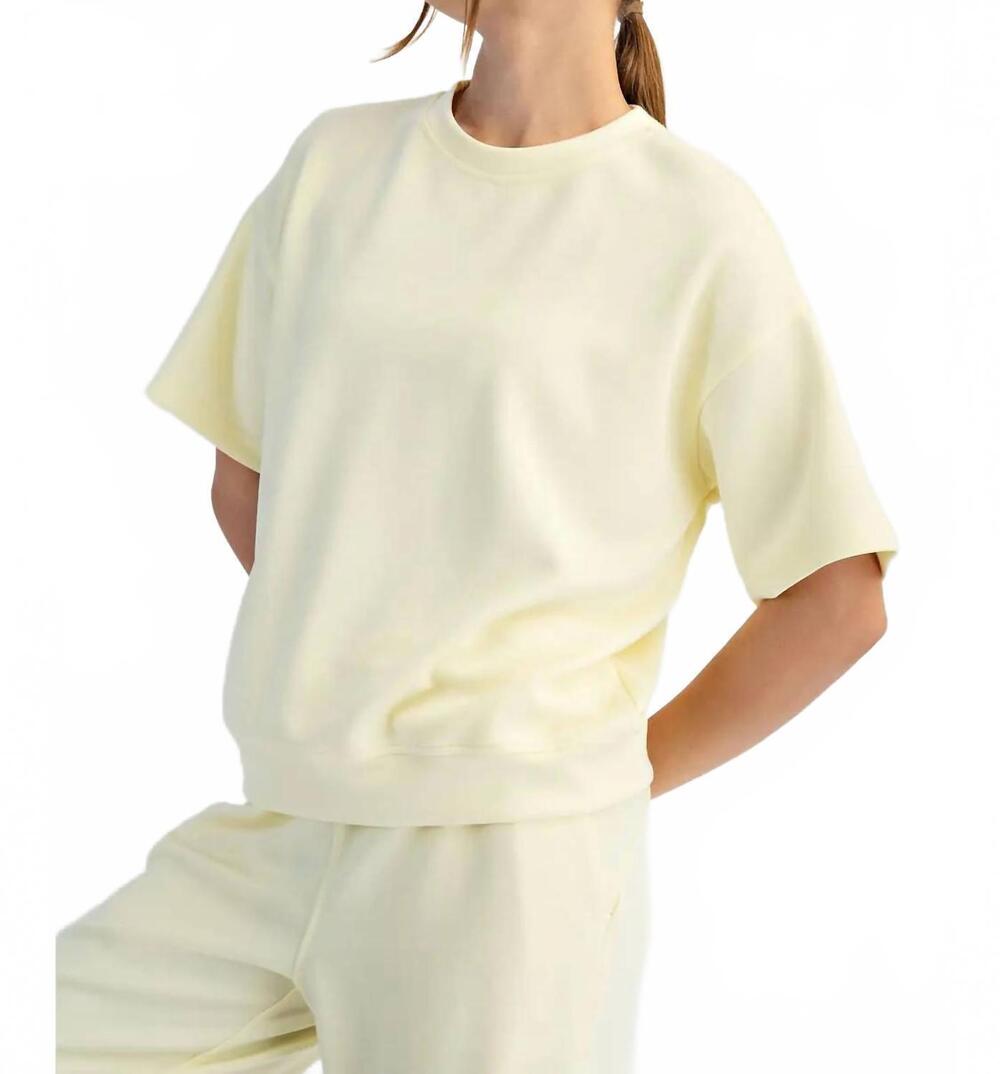 NEW RAE MODE modal scuba basic short sleeve top in yellow
